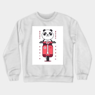 Panda on a Scooter  - Best Selling Crewneck Sweatshirt